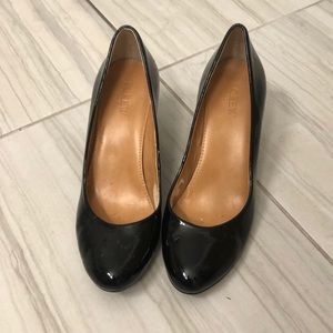 J. Crew wedge patent leather shoes size 8